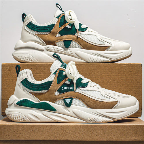 Herren Retro-Performance Street‑Sneaker mit mehrschichtiger Sohlentechnik und atmungsaktivem Mesh Echoarchiv