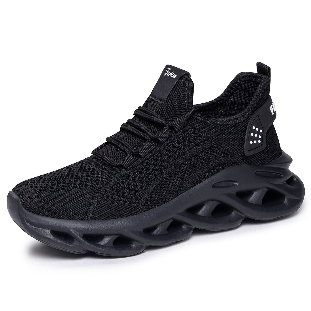 Damen nan atmungsaktive Strick-Fit Laufsneaker mit skulpturaler Luftkanal-Plateausohle Echo Archiv