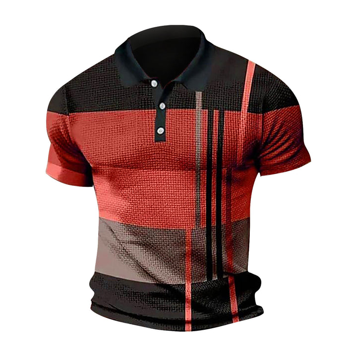 Herren Polohemd mit modernem Grafikdesign und atmungsaktiven Eigenschaften Echoarchiv