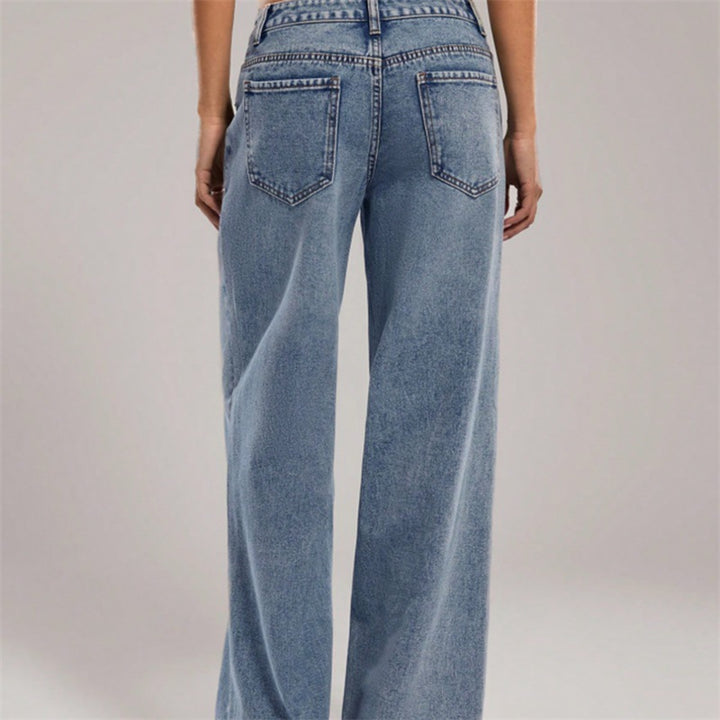 Damen Hochtaillierte Denimhose mit extraweiter Beinform und cleaner Vintage‑Waschung Echo Archiv