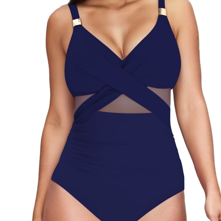Damen Eleganter Einteiler mit transparenter Einsätzen Echo Archiv