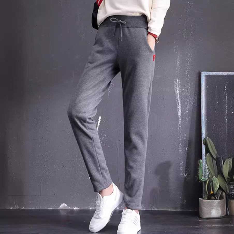 Damen nan gefütterte Thermo-Jogginghose mit Teddyfutter, elastischem Bund und Kordelzug Echo Archiv