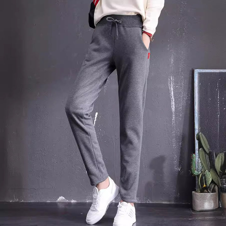 Damen nan gefütterte Thermo-Jogginghose mit Teddyfutter, elastischem Bund und Kordelzug Echo Archiv