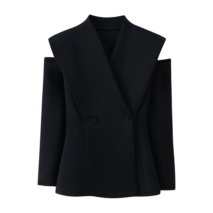 Damen elegante Blazerjacke mit modernem Schnitt und außergewöhnlichem Kragen Echo Archiv
