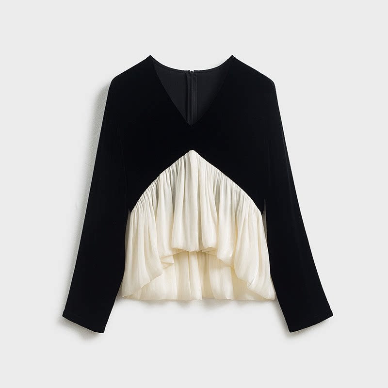 Damen Elegante Bluse mit Drapierung Echoarchiv
