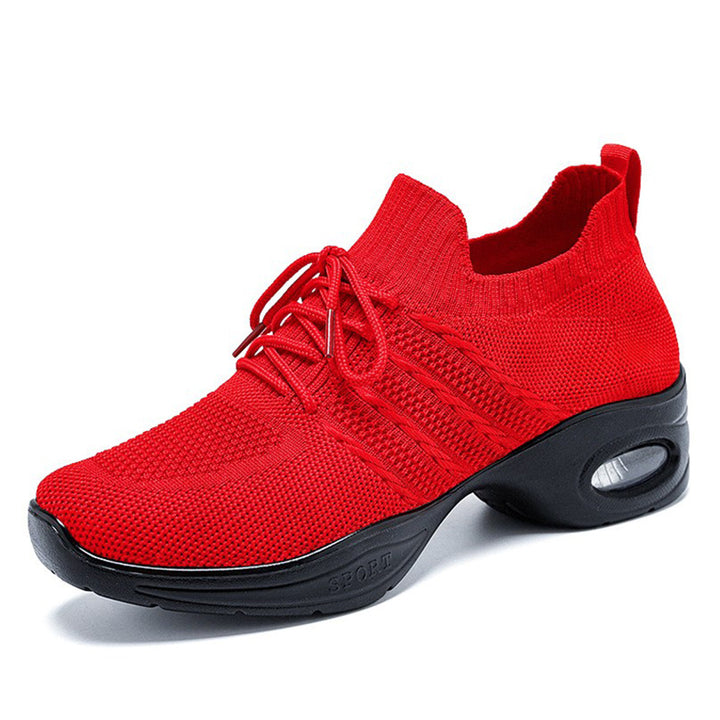 Damen nan avantgardistischer Strick-Plateau-Sneaker mit gepolsterter Air-Unit, sockenähnlichem Einstieg und ergonomischem Memory-Fußbett Echo Archiv