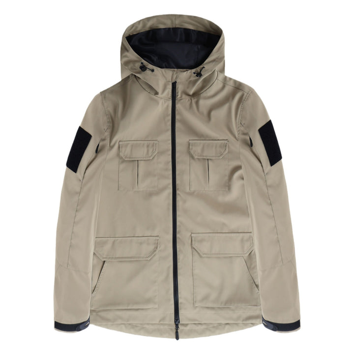 Men's technical hooded field jacket with multi-flap utility pockets – Cavarno