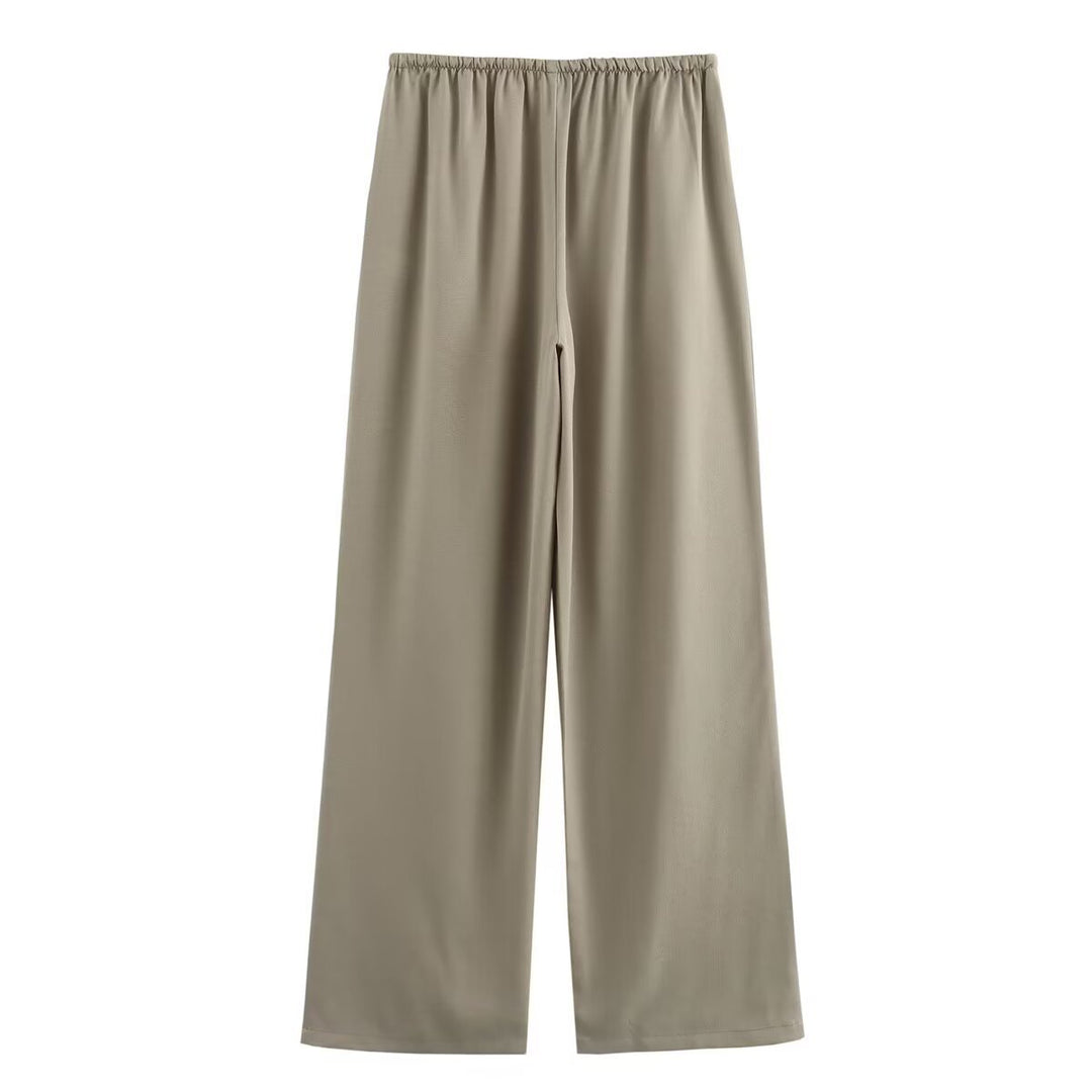 Damen weite Lounge‑Hose mit elastischem Tunnelzugbund und Eingrifftaschen Echo Archiv