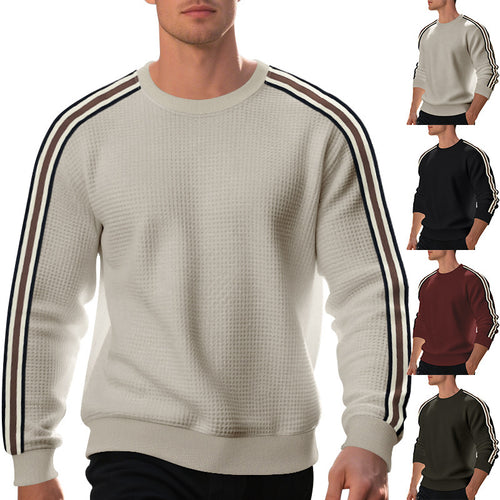 Herren Sportlicher Sweatshirt mit strukturiertem Design und seitlichen Streifen Echoarchiv