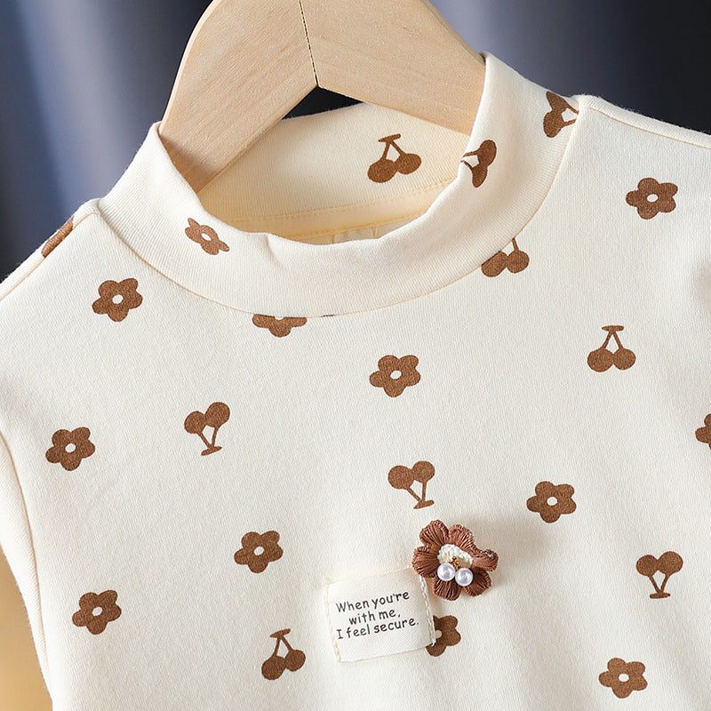 Mädchen Langarmshirt mit verspieltem Blüten- und Tierdesign Echo Archiv