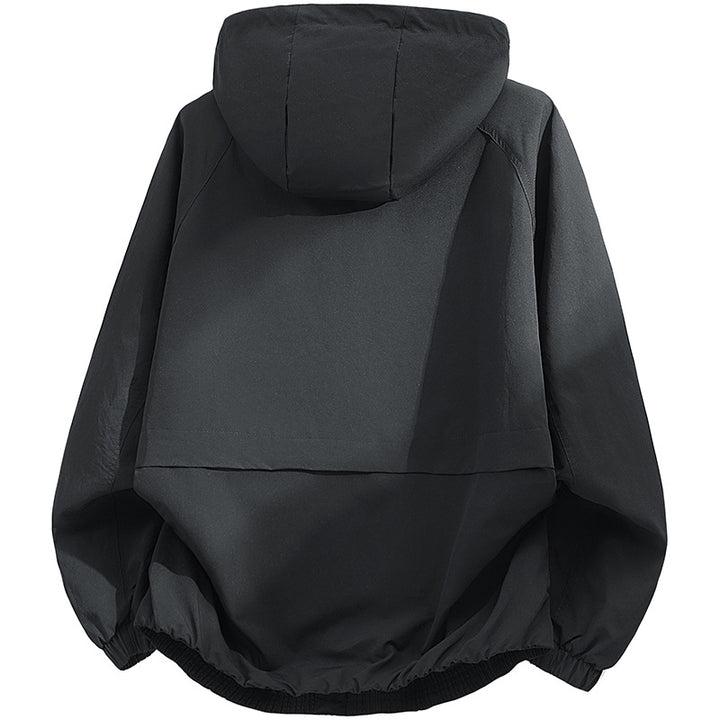 Herren Oversized Kapuzen‑Softshelljacke mit technischer Oberfläche und Kordelzugsaum Echo Archiv