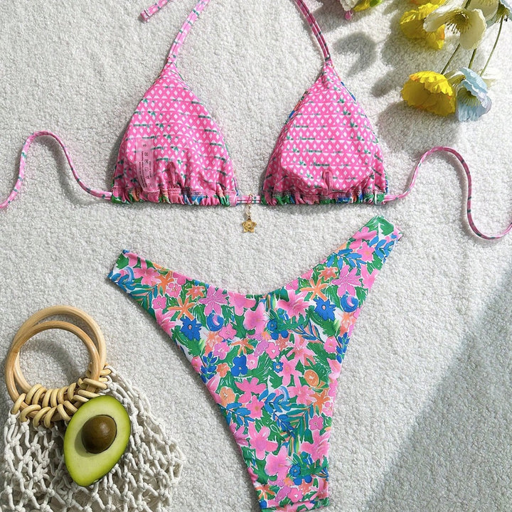 Damen Triangel-Bikini mit floralem Design Echo Archiv