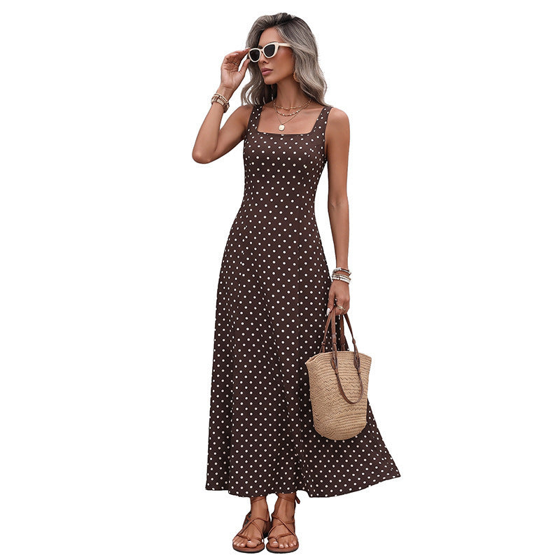 Damen Trendiges Maxikleid mit Punkten Echo Archiv