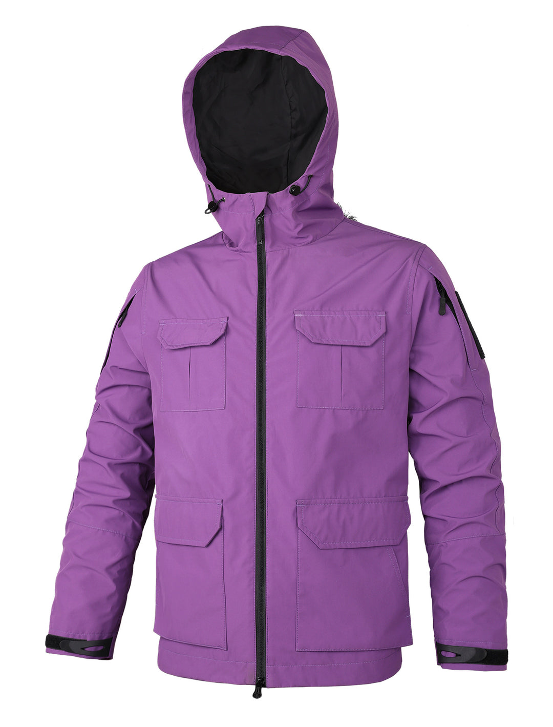 Herren  Kapuzen wasserabweisende Feldjacke mit mehreren Taschen mit Klappe und verstellbarem Zugkordel Echo Archiv