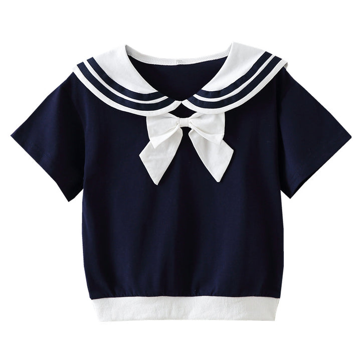 Mädchen Matrosen-T-Shirt mit Schleifendetail Echo Archiv
