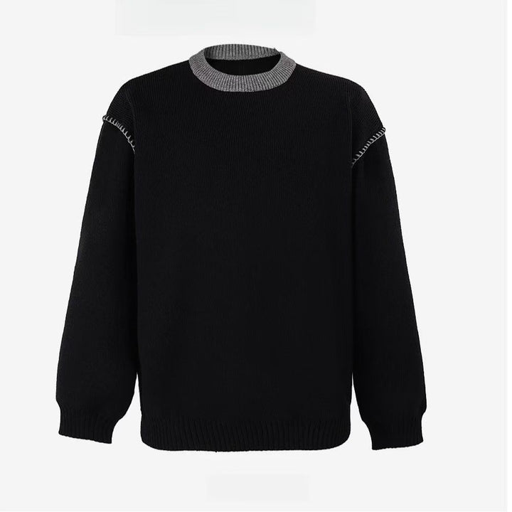 Damen Modischer Grobstrickpullover mit hochgeschlossenen Kragen Echoarchiv