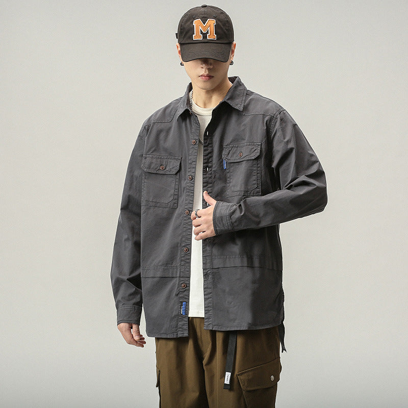 Herren lässige Utility-Jacke mit praktischen Taschen Echoarchiv