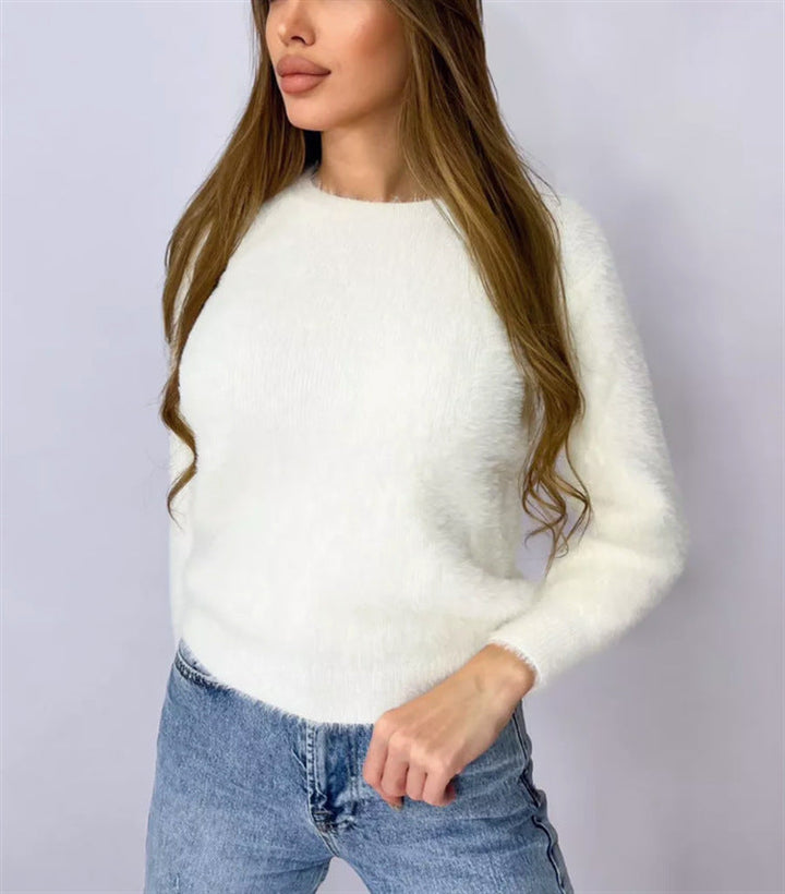 Damen Flauschiger Modischer Pullover Echoarchiv