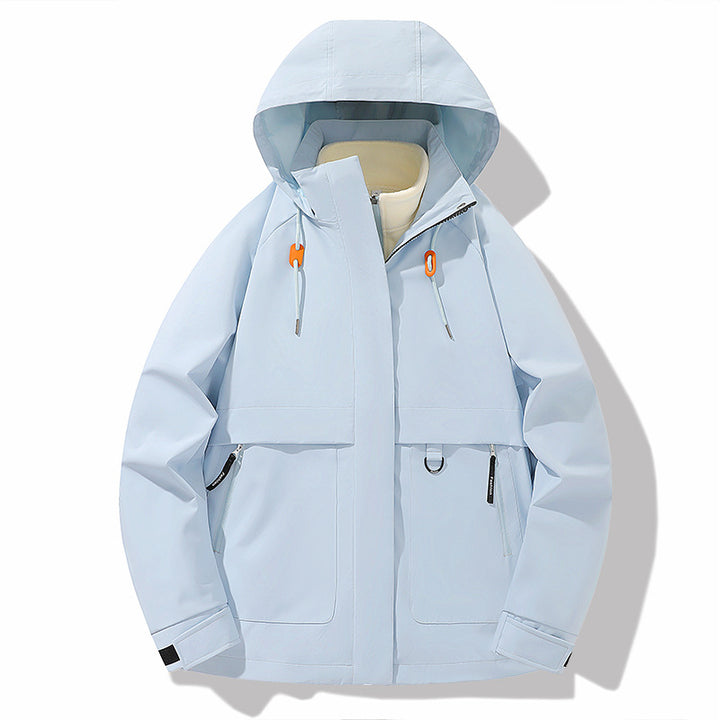 Herren Funktionsjacke mit verstellbarer Kapuze und praktischen Taschen Echoarchiv