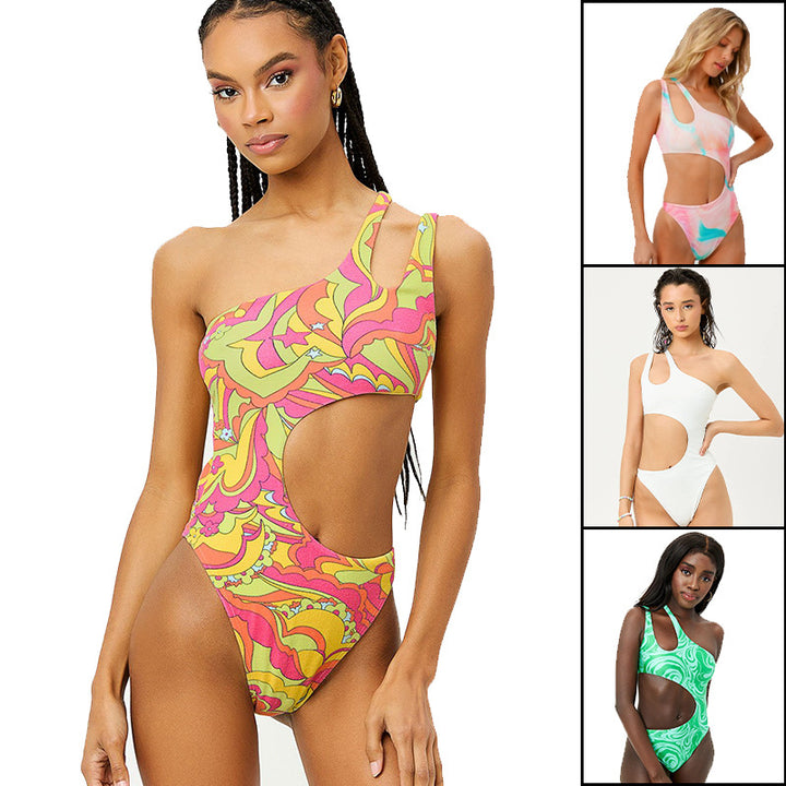 Damen Einteiliger Badeanzug mit innovativem Cut-Out und asymmetrischem Design Echo Archiv