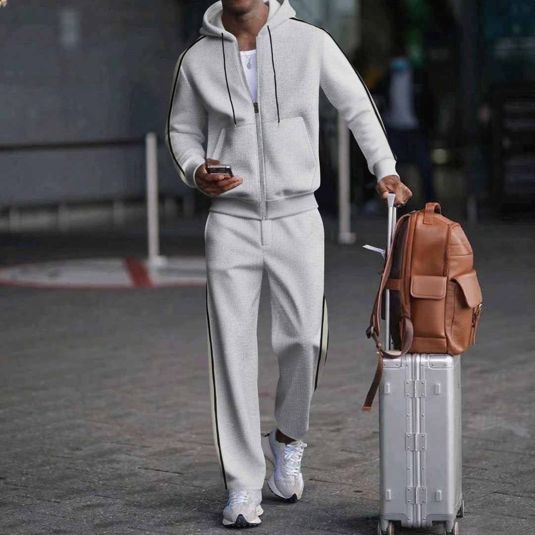 Herren Sportlicher Zweiteiliger Jogginganzug mit modernem Schnitt und praktischen Taschen Echoarchiv
