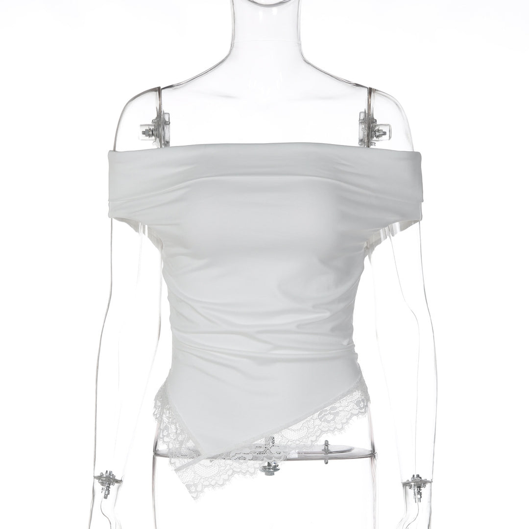 Damen Charmantes Off-Shoulder Top Echo Archiv