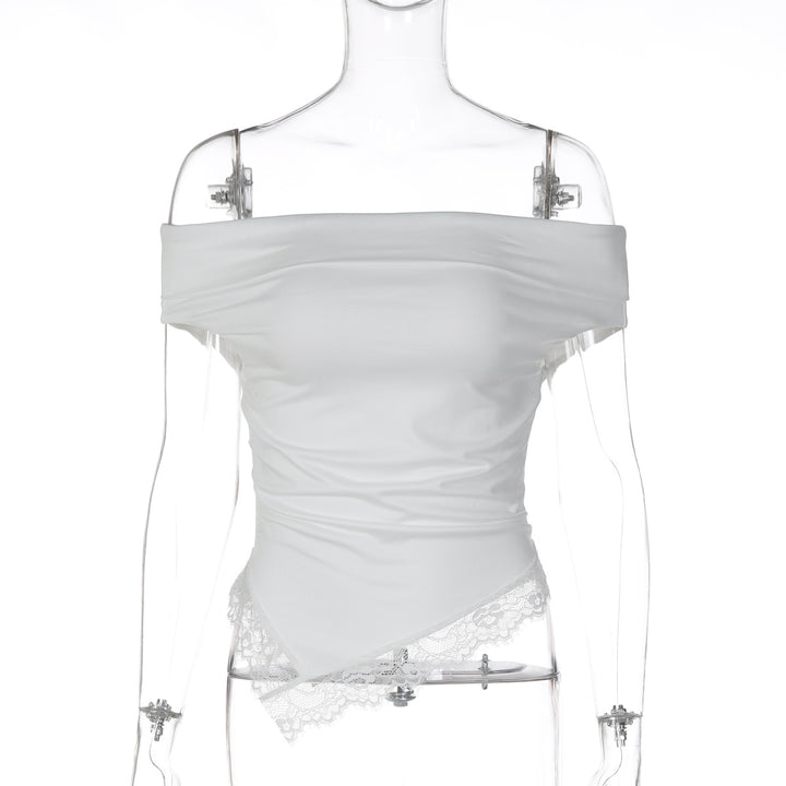 Damen Charmantes Off-Shoulder Top Echo Archiv