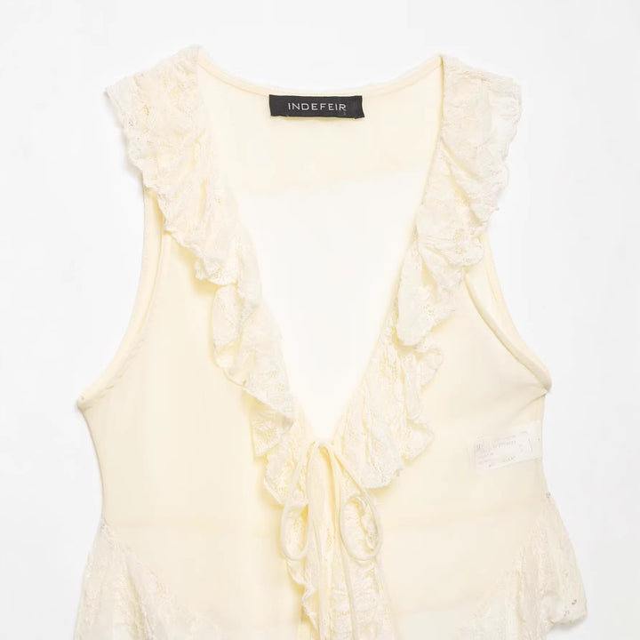 Damen Rüschenbluse mit Spitzenverzierung Echo Archiv