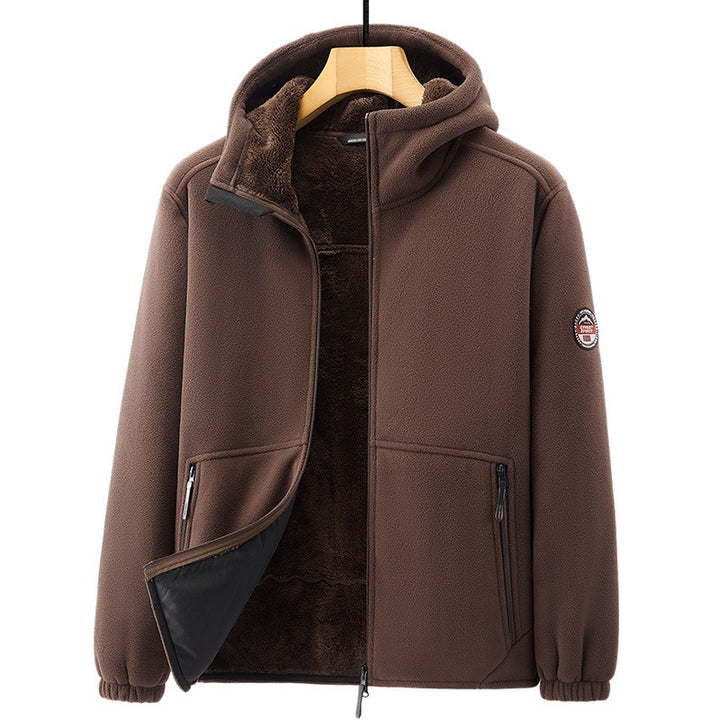 Herren Fleecejacke mit Kapuze und Teddy-Innenfutter Echo Archiv