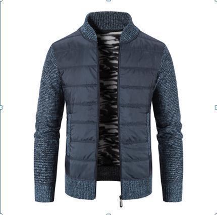 Herren Casual Übergangsjacke mit gestepptem Design und Strickdetails Echoarchiv