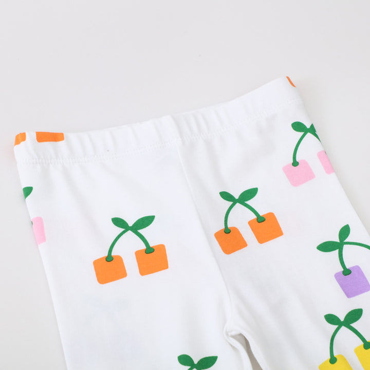 Mädchen Leggings mit fröhlichem Blüten- und Pflanzenmuster Echo Archiv