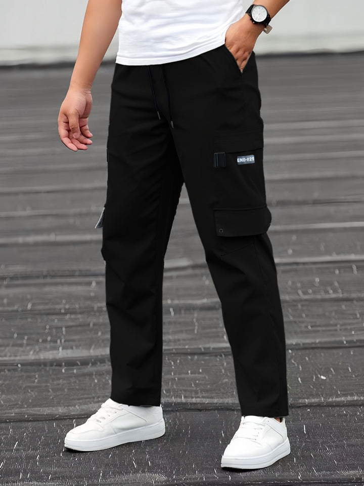 Herren Utility-Cargohose mit Tunnelzugbund, geradem Bein und Mehrfachtaschen Echo Archiv
