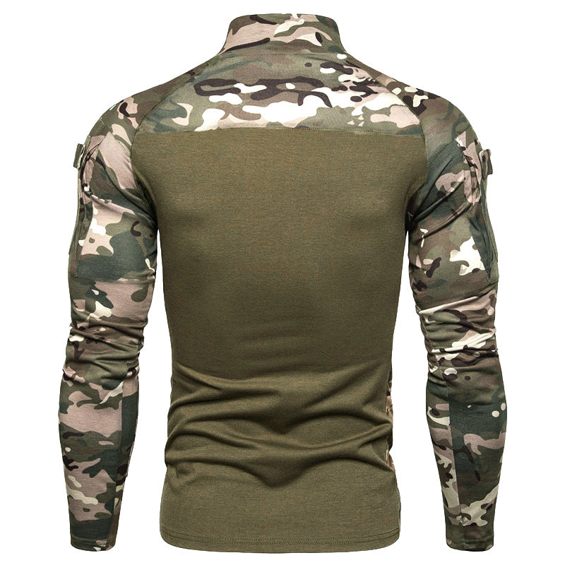 Herren Sportlicher Langarmpullover mit hohem Kragen und Reißverschluss Echoarchiv