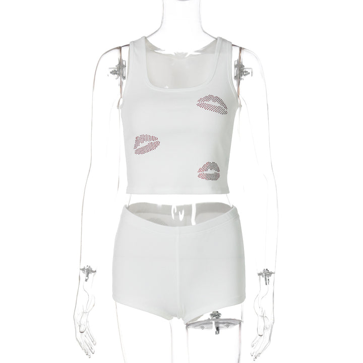 Damen Crop-Top und Shorts Set Echo Archiv