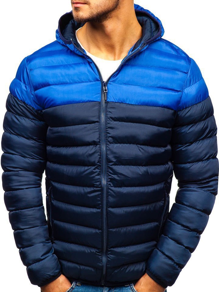 Herren Funktionsjacke mit Kapuze und gestepptem Design Echoarchiv