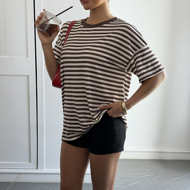 Damen Oversized Streifen-T-Shirt Echo Archiv