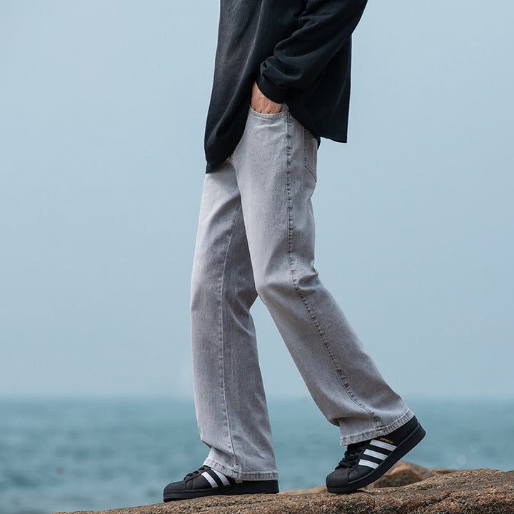 Herren Weit geschnittene Vintage-Denim-Jeans mit ausgestelltem Bein Echo Archiv