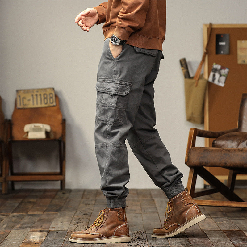 Herren Multifunktionale Cargo-Joggerhose mit Tunnelzugbund, Knieabnähern und Organizer-Taschen Echo Archiv