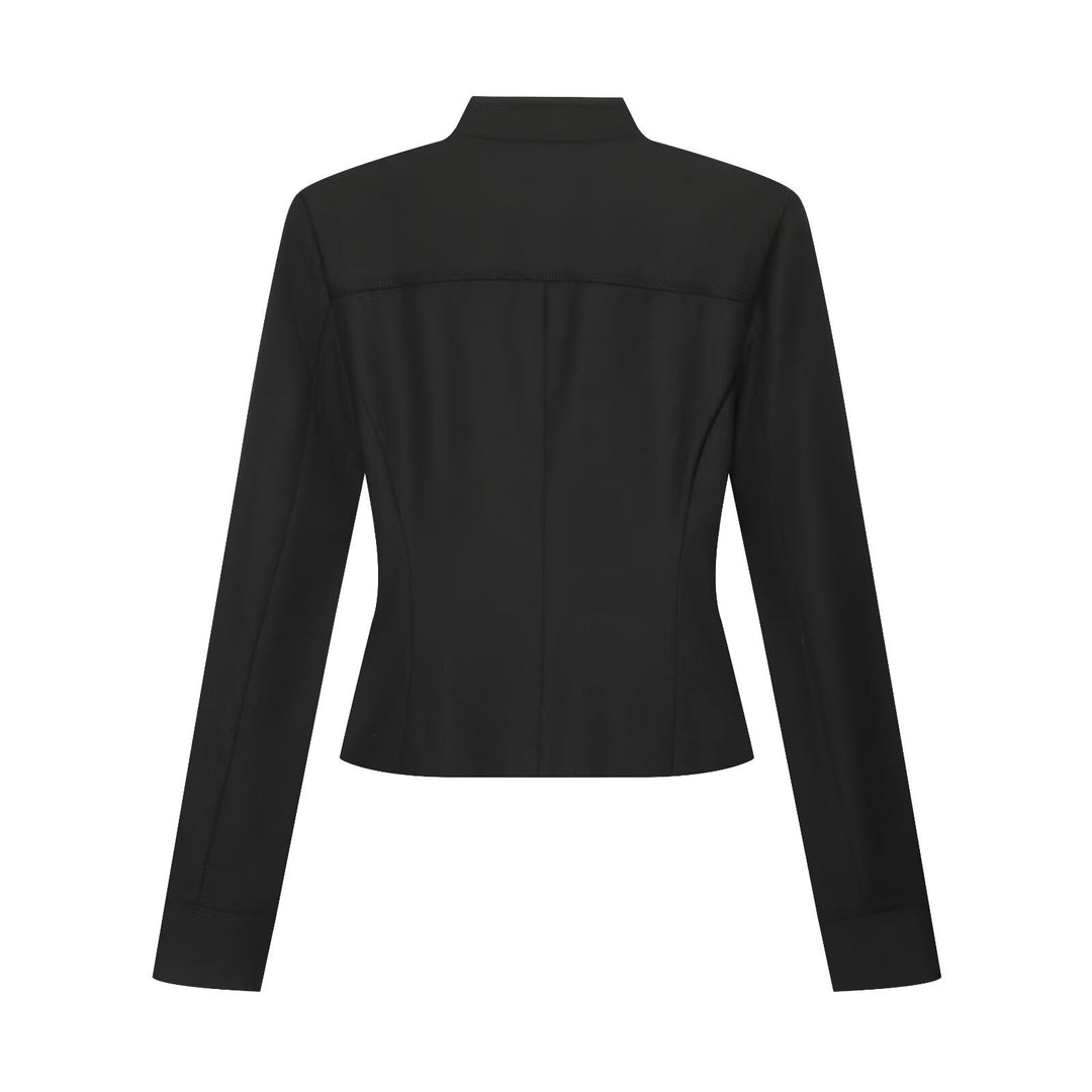 Damen Taillierte Militärjacke im Blousonstil mit Stehkragen und doppelter Zierknopfleiste Echo Archiv