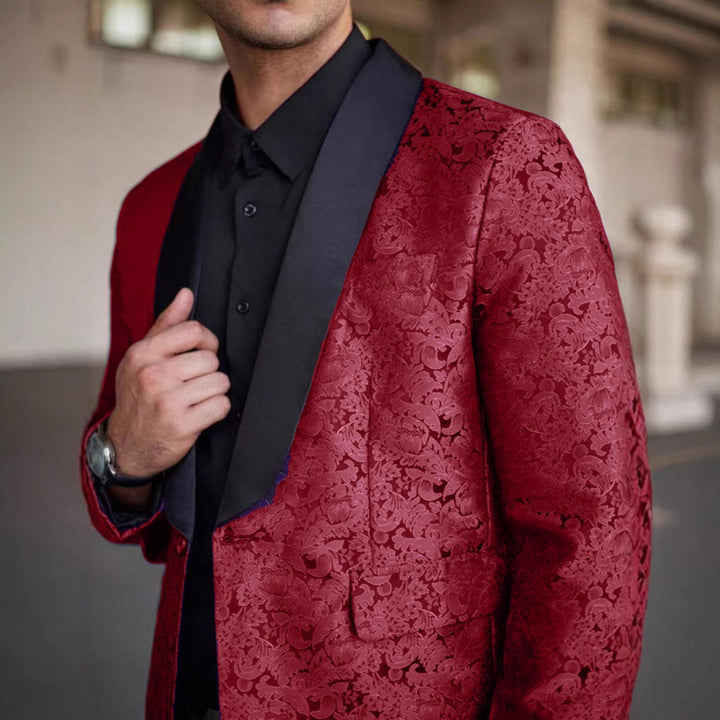 Herren luxuriöser Jacquard-Blazer Echoarchiv