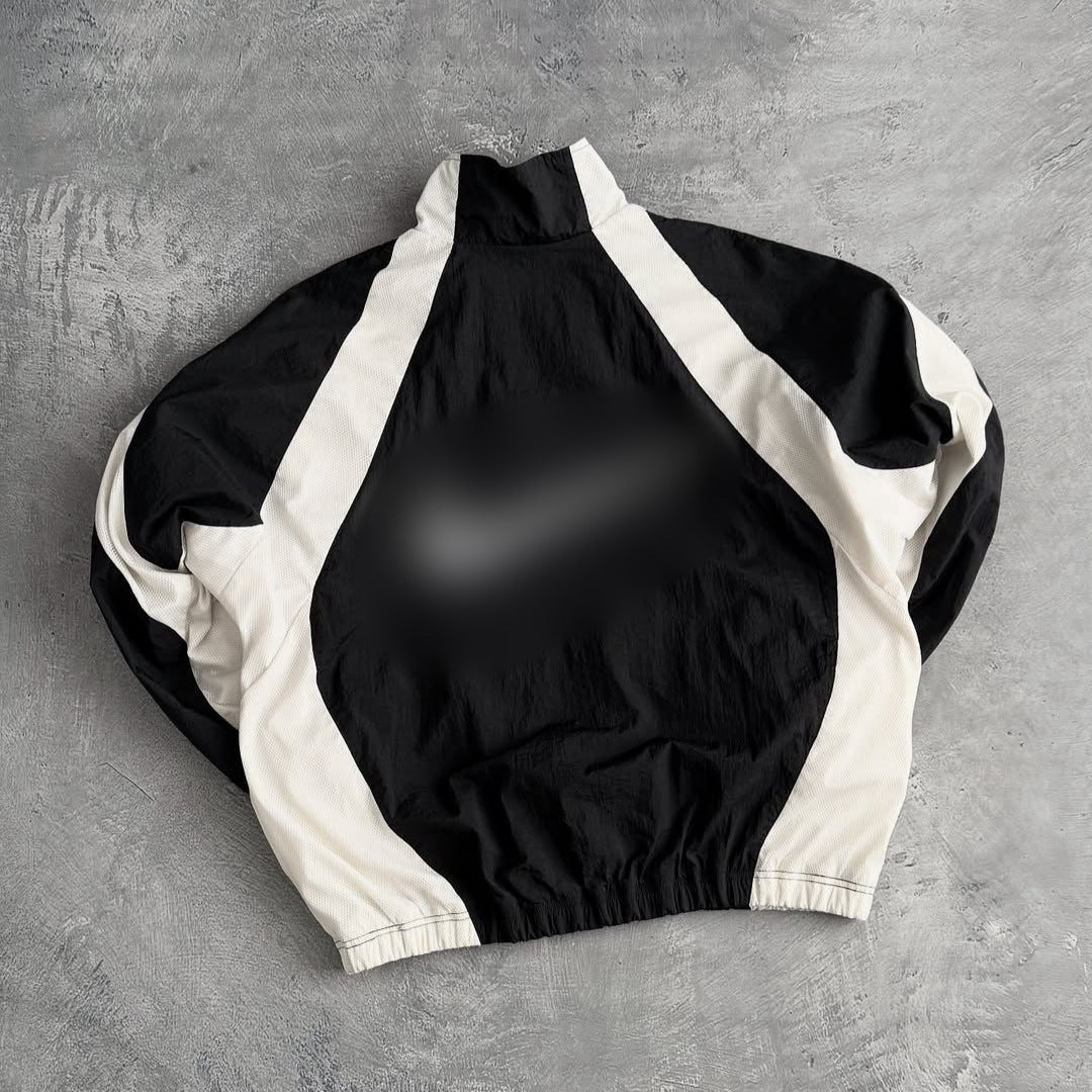 Unisex nan atmungsaktive leichte Wind- und Trainingsjacke mit Netzfutter, Stehkragen und elastischem Saum Echo Archiv