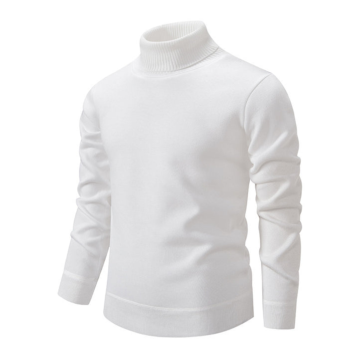 Herren Rollkragenpullover aus weichem Strick mit strukturiertem Design Echoarchiv