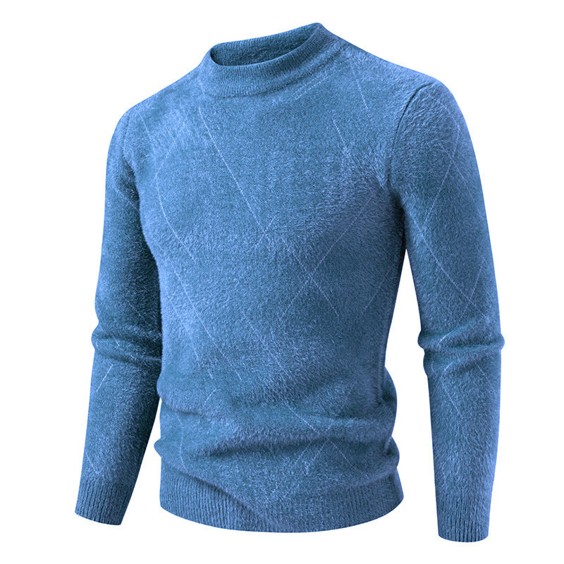 Herren Feiner Strickpullover mit modernem Zopfmuster Echoarchiv