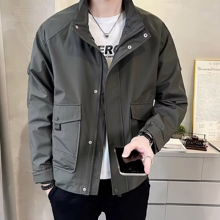 Herren leichte Utility-Jacke mit funktionalen Taschen Echoarchiv