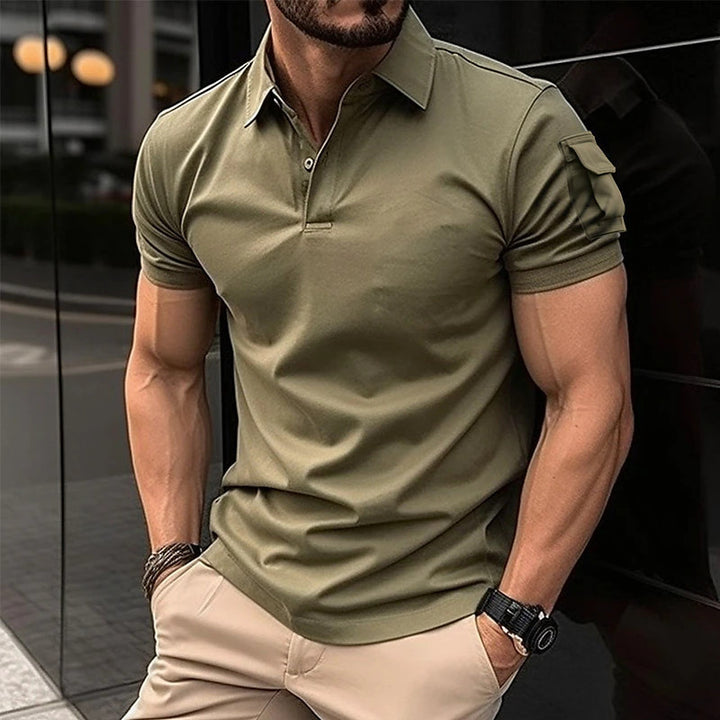 Herren Performance Polo-Shirt mit Utility-Taschen Echoarchiv
