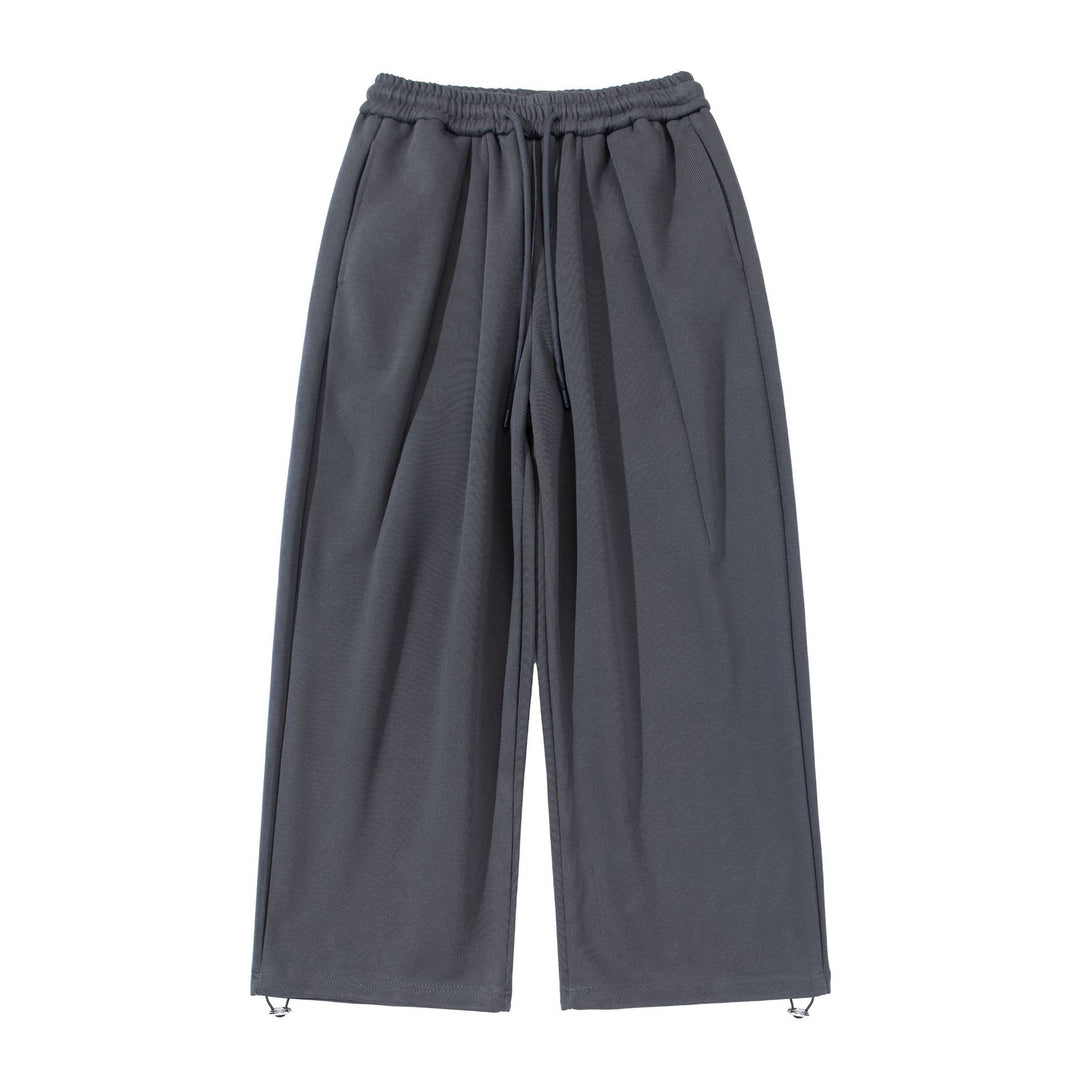 Unisex Weite Cropped Jogginghose mit Tunnelzugbund, Eingrifftaschen und verstellbarem Saum Echoarchiv