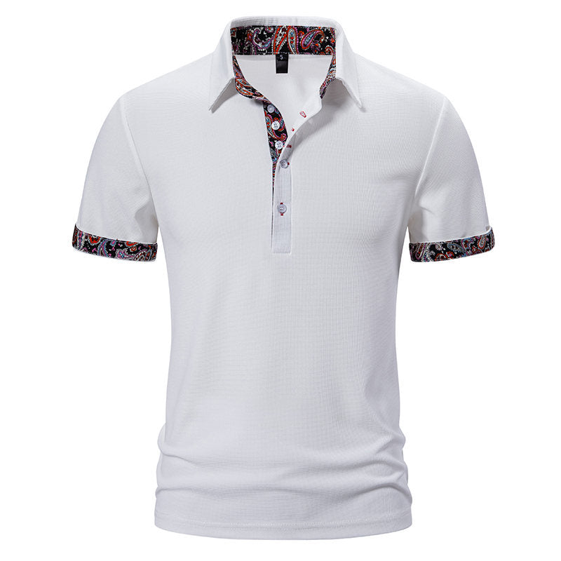 Herren modisches Poloshirt mit buntem Kragen und komfortablem Schnitt Echoarchiv