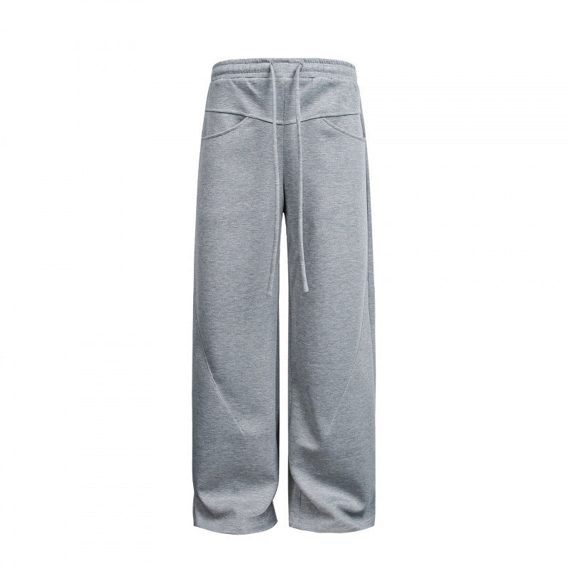 Damen Weite High‑Waist Relax-Sweat-Hose mit Kordelbund und dekorativen Schrittnahtlinien Echo Archiv