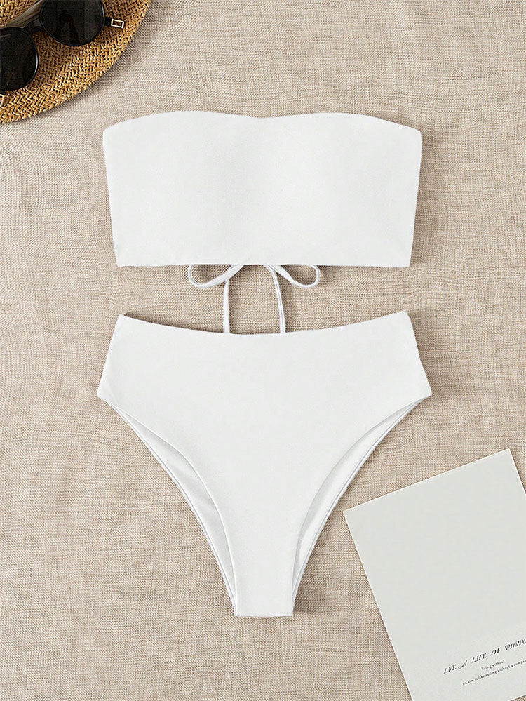 Damen Bandeau-Bikini mit hochgeschnittenem Unterteil Echo Archiv