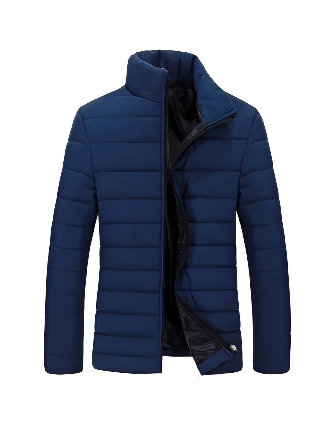 Herren Slim Fit Ultraleichte Thermosteppjacke mit hohem Stehkragen – Taviero